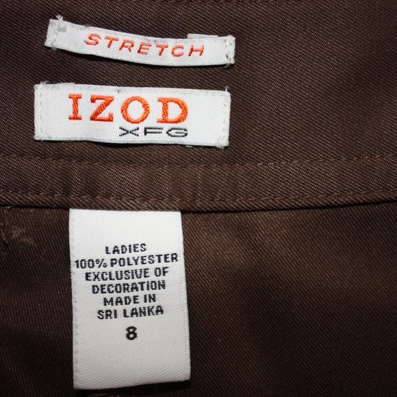 Dk Grey IZOD Stretch pants SZ 8 - Picture 4 of 4